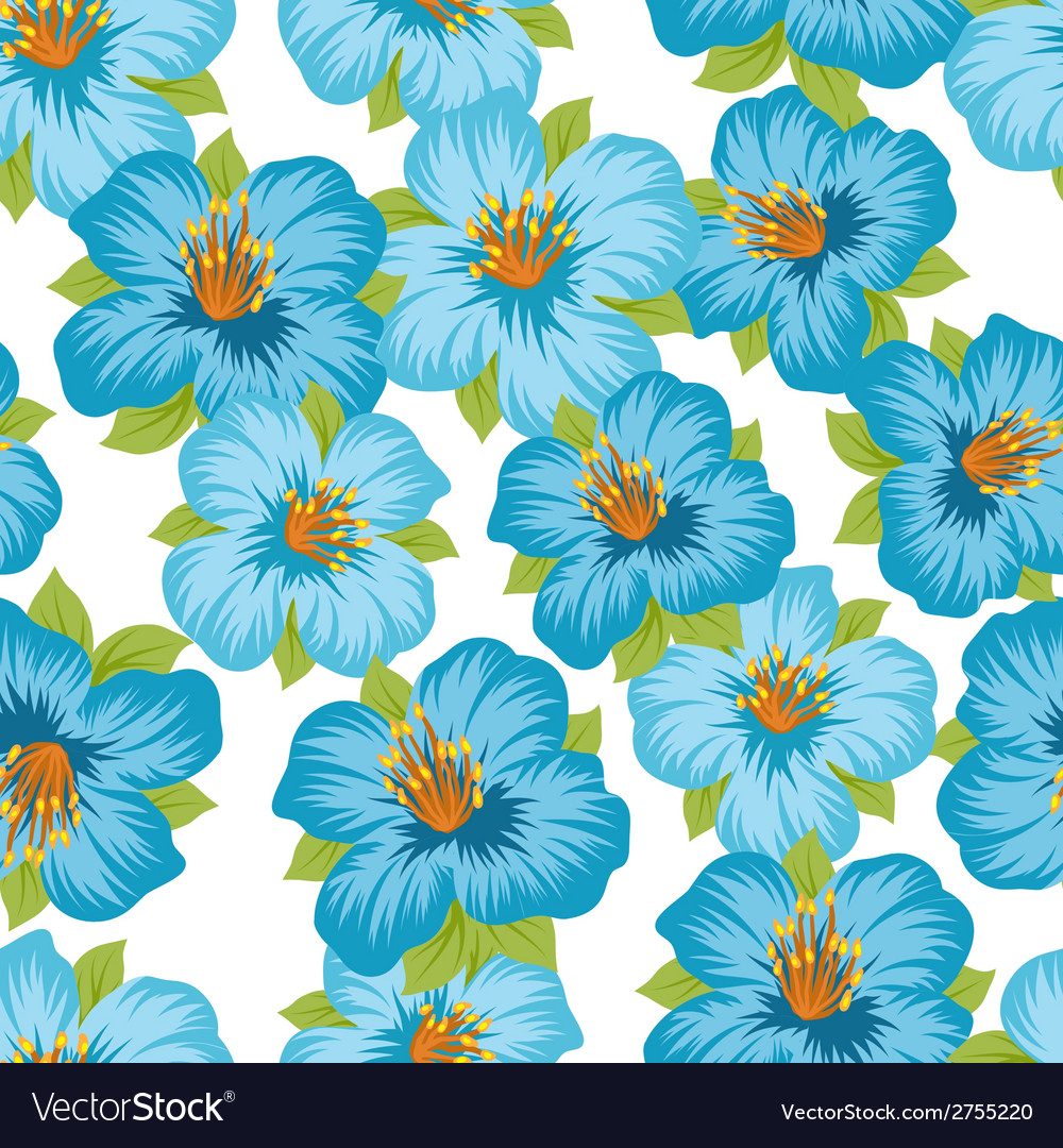 Seamless floral pattern with pretty stylized