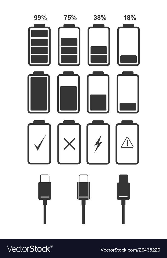 Set battery level indicator icons