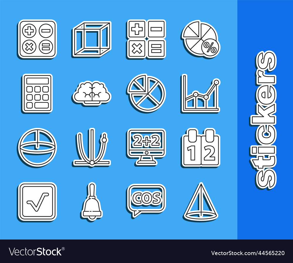 Set line graph schedule chart diagram vector image Set line graph schedule chart diagram
