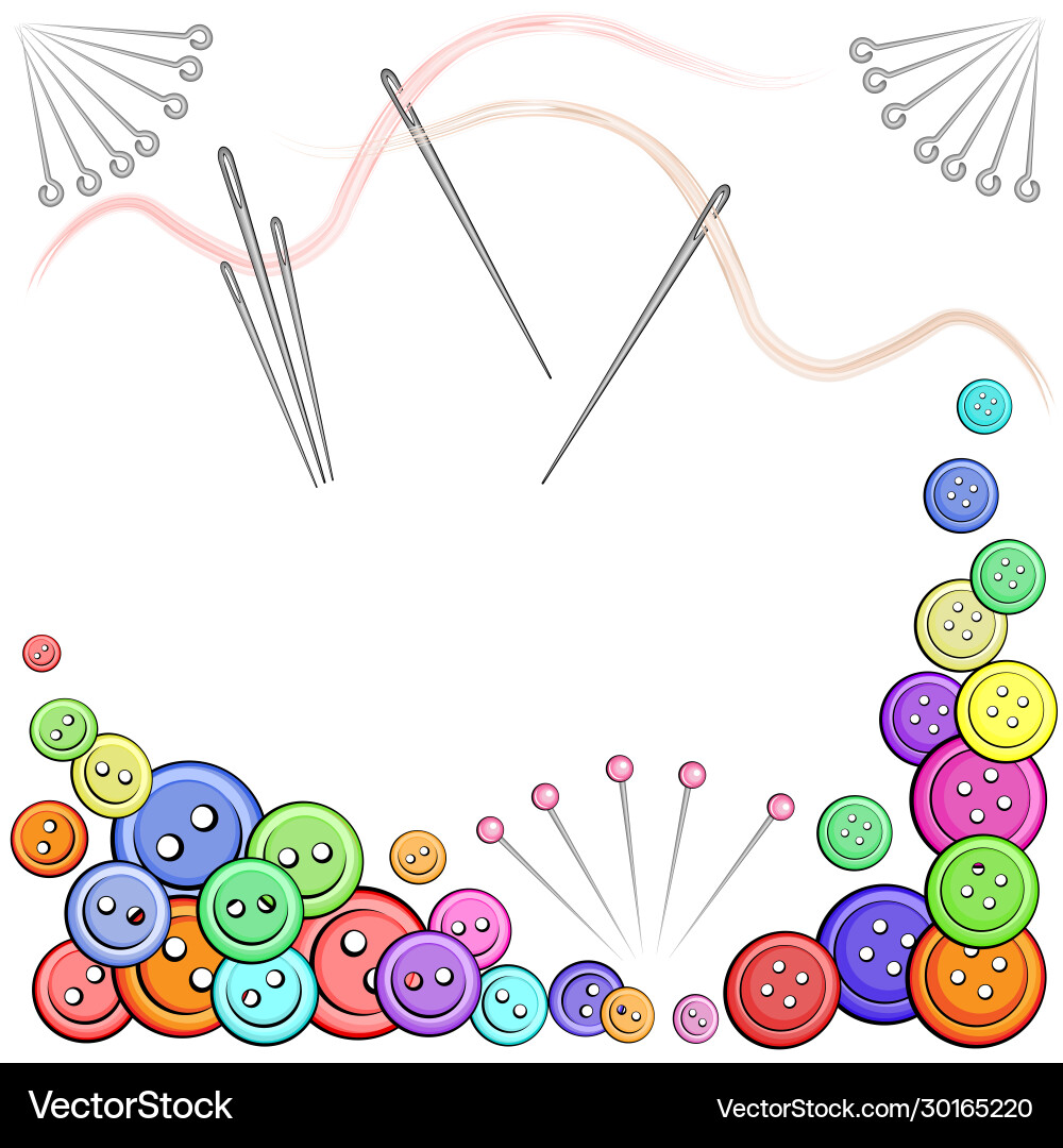 Set multi-colored buttons for clothes Royalty Free Vector