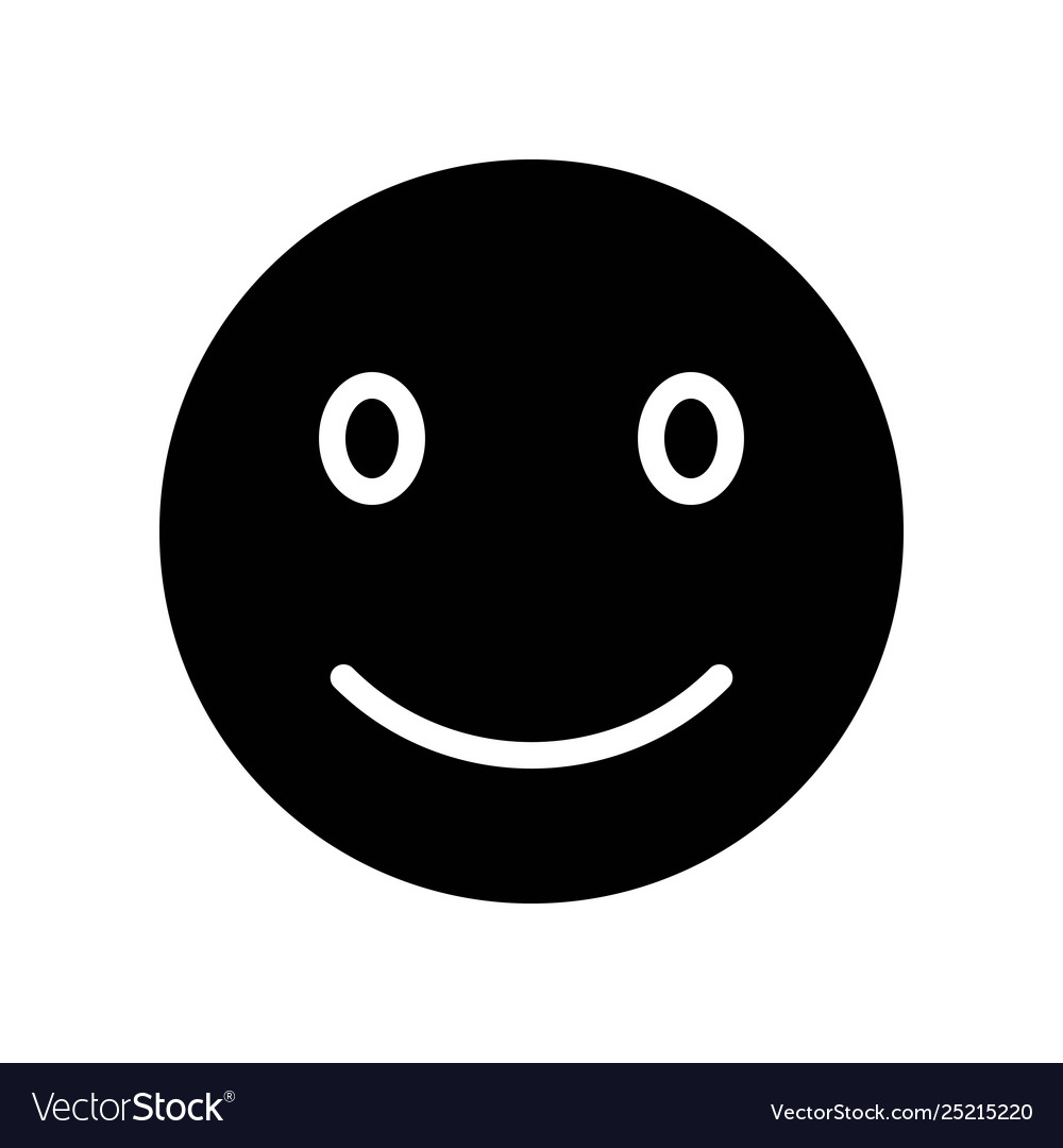 Smiling face isolated solid style icon