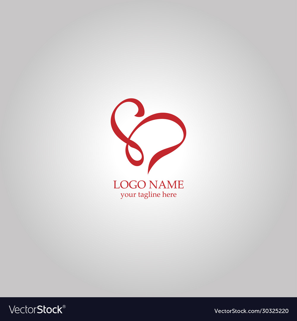 Swirl letter s love logo vector image Swirl letter s love logo