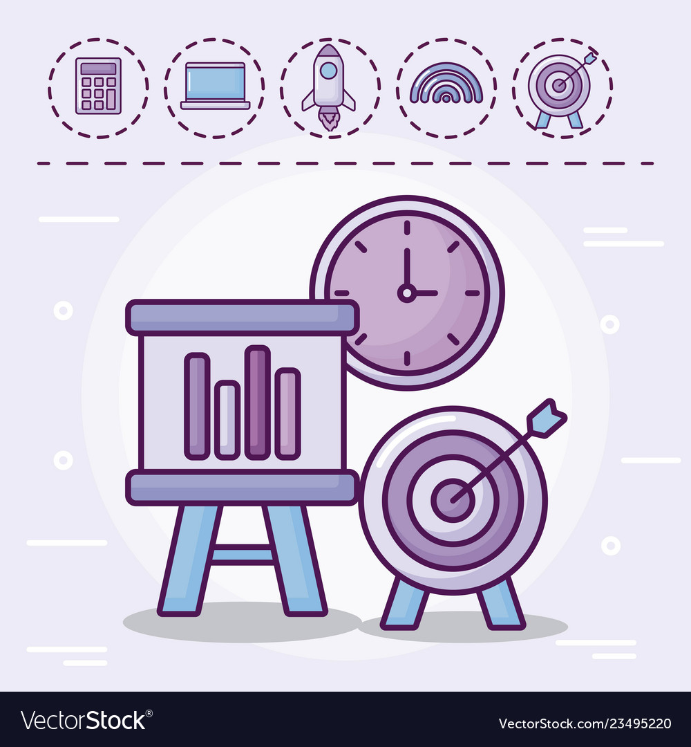 Target arrow with set icons