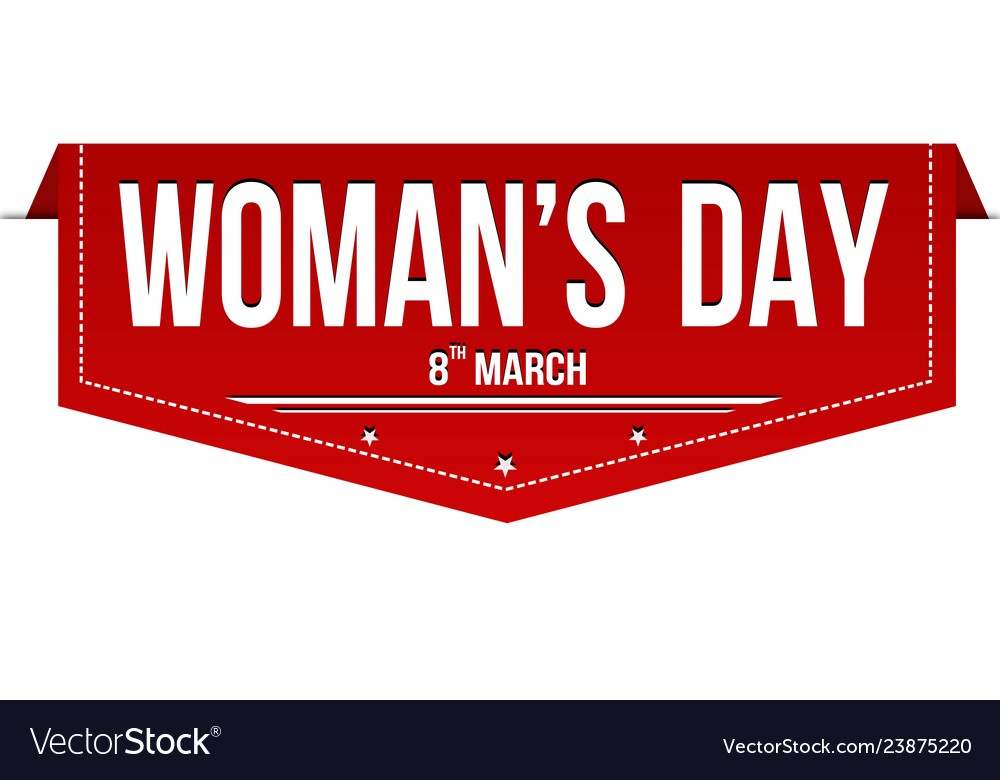 Womans day banner design Royalty Free Vector Image