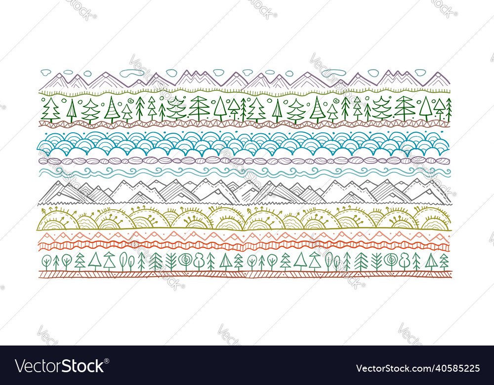 Abstract nature pattern frame for your design vector image Abstract nature pattern frame for your design