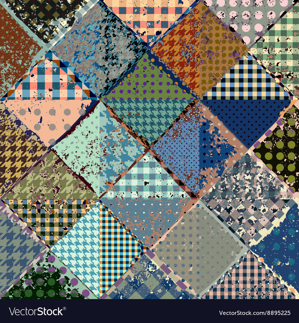 Abstract seamless patchwork pattern from