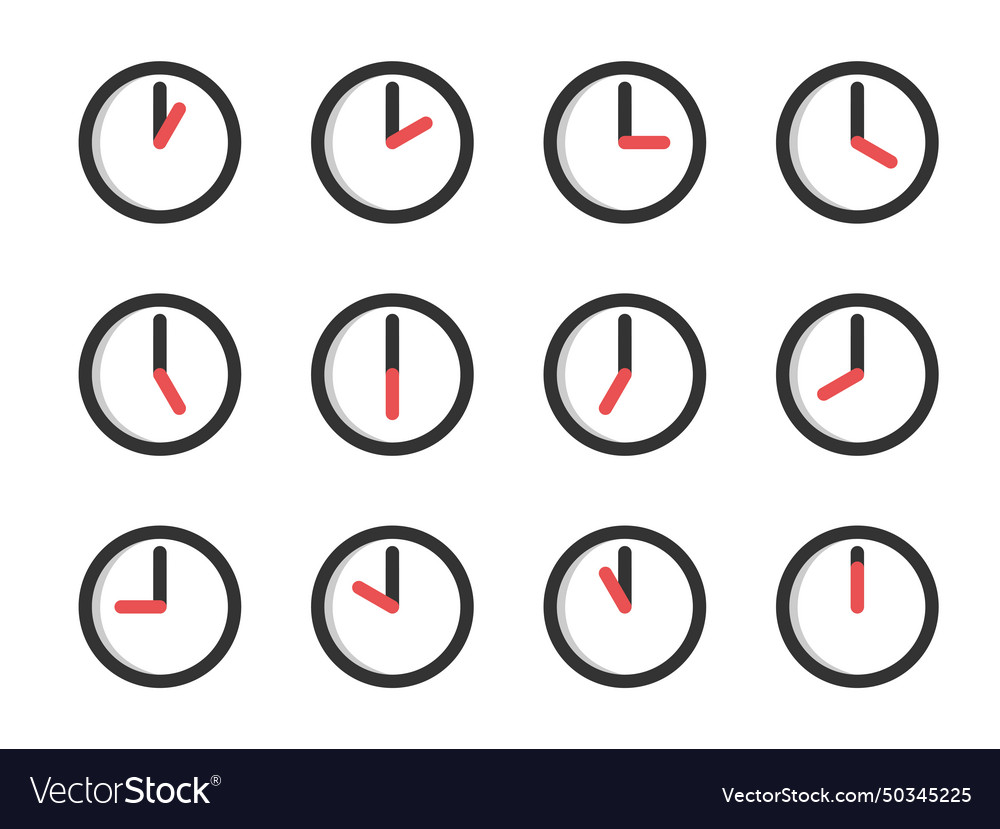 Clock time alarm timer deadline icon symbol vector image Clock time alarm timer deadline icon symbol