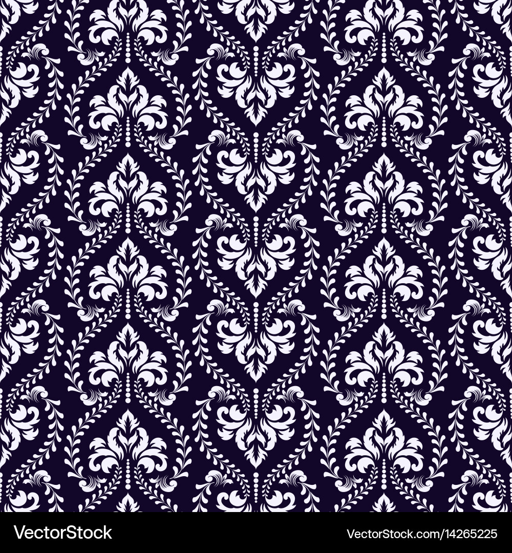 Damask seamless pattern background classical Vector Image
