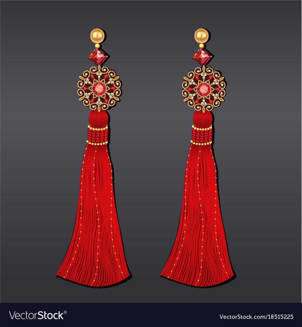 earrings from beads of