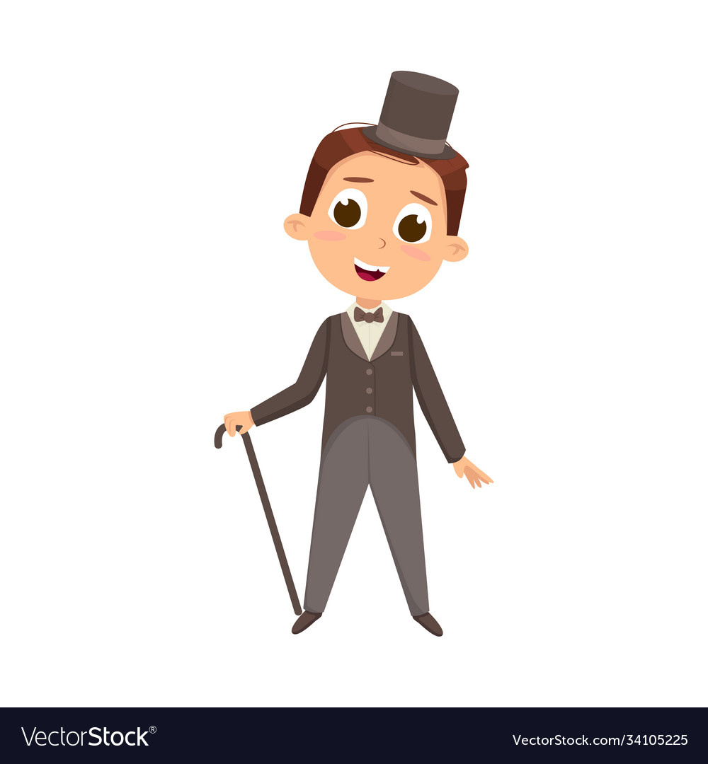 Little gentleman in elegant tuxedo cute boy Vector Image