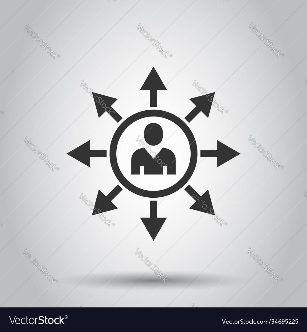 Mind awareness icon in flat style idea human Vector Image