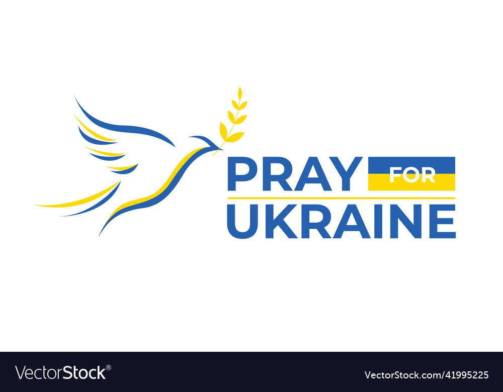 Peace for ukraine poster banner design Royalty Free Vector