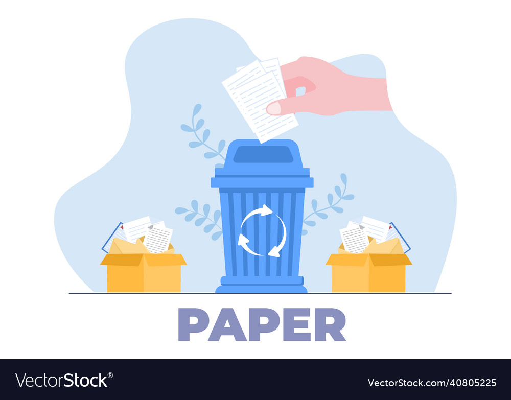 Recycle process with trash paper to protect