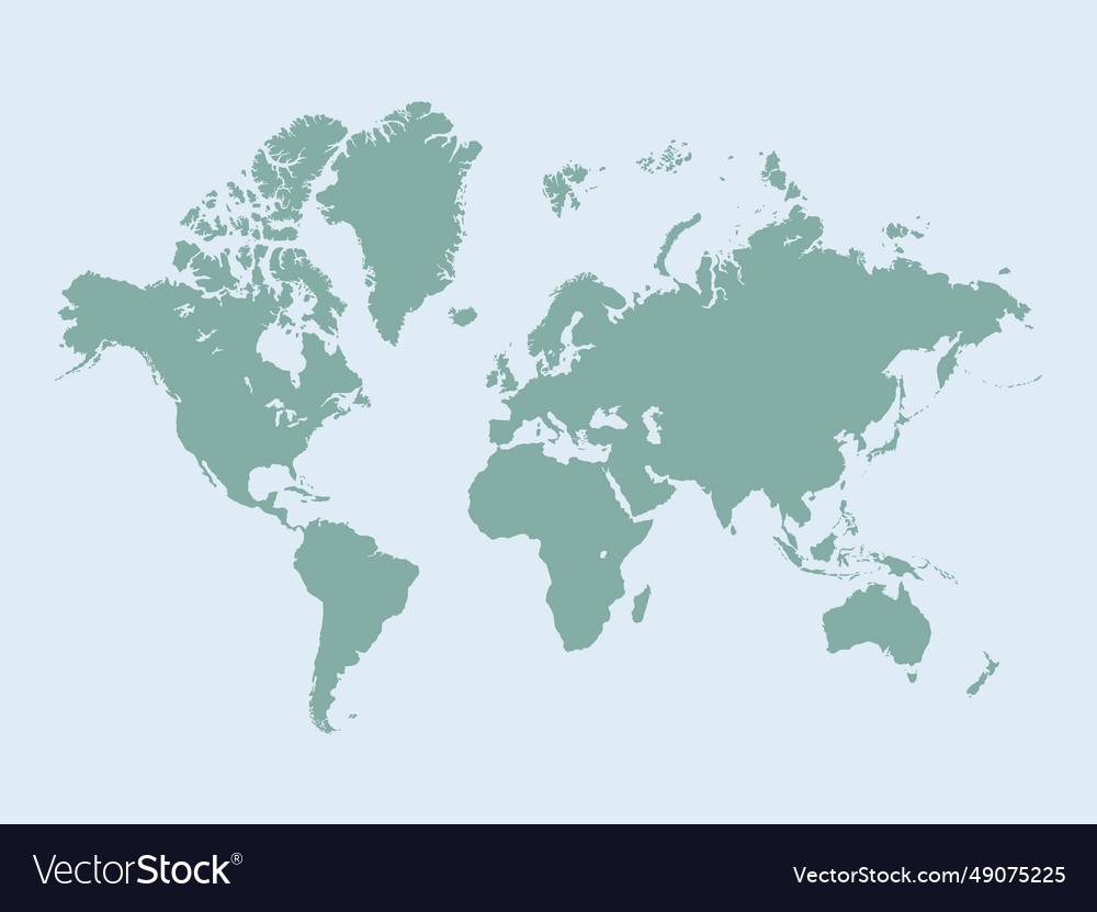 Stencil world map without borders minimal global Vector Image