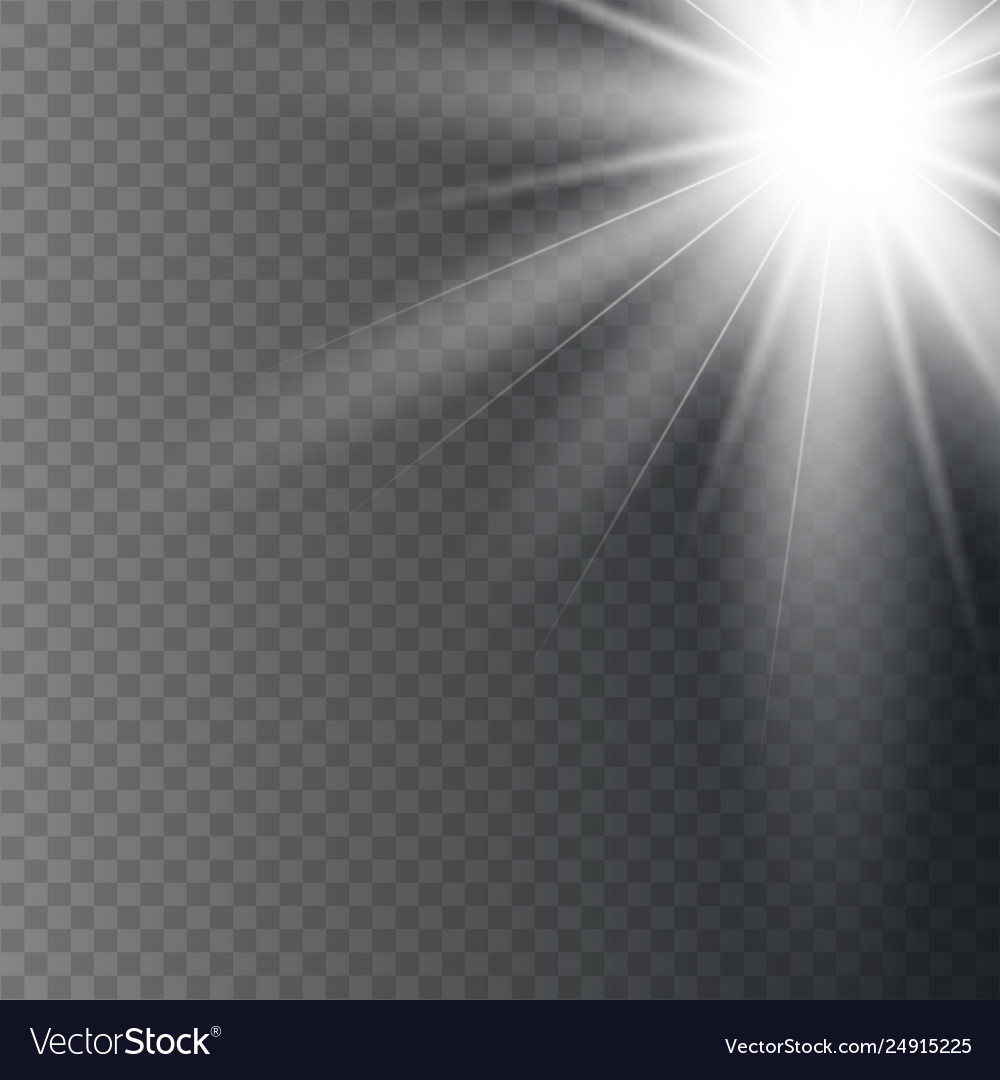 Sunlight on a transparent background