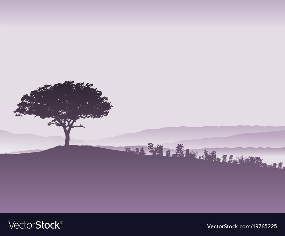 Tree landscape Royalty Free Vector Image - VectorStock