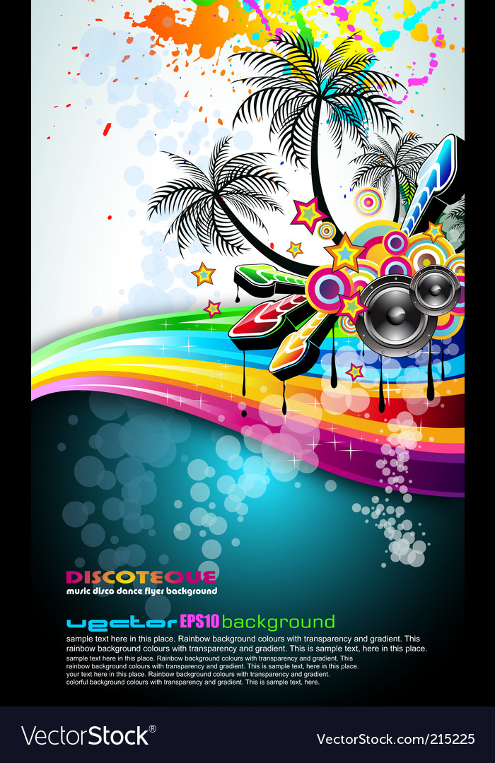tropical music event disco flyer royalty free vector image disco flyer