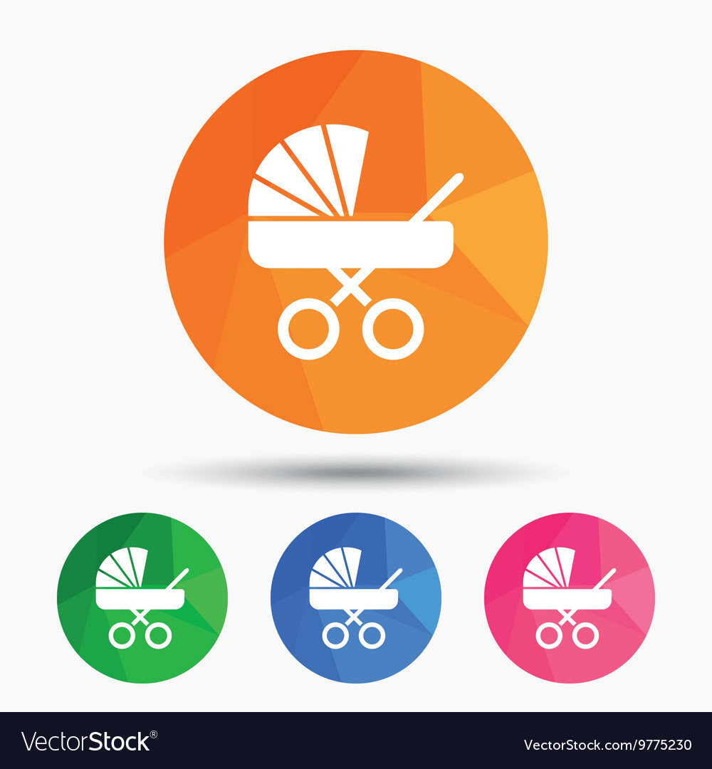 Baby pram stroller sign icon buggy symbol