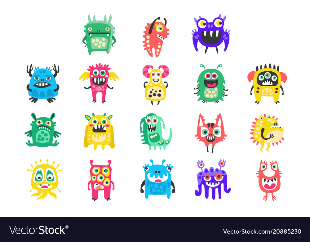 Colorful Cartoon Monsters