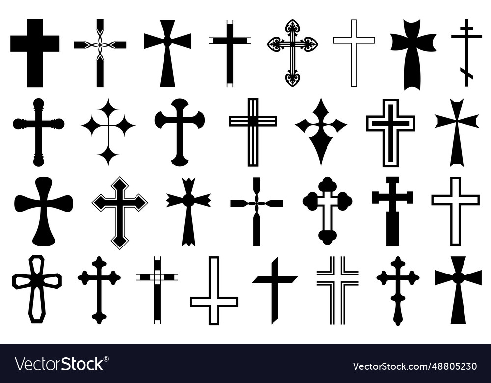 Different crosses Royalty Free Vector Image - VectorStock