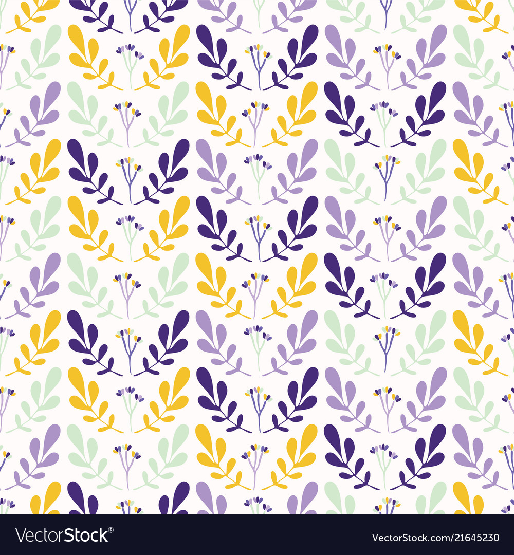 Foliage leaf stem pattern yellow and purple