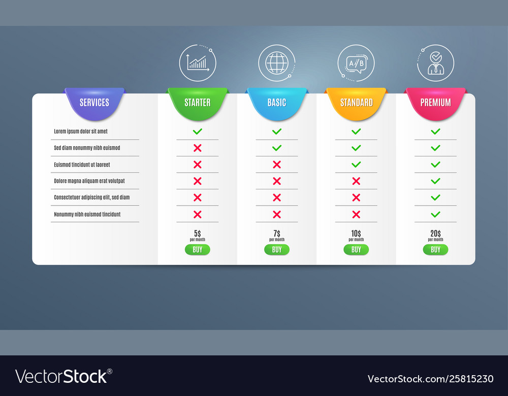 Graph ab testing and globe icons set vacancy vector image Graph ab testing and globe icons set vacancy