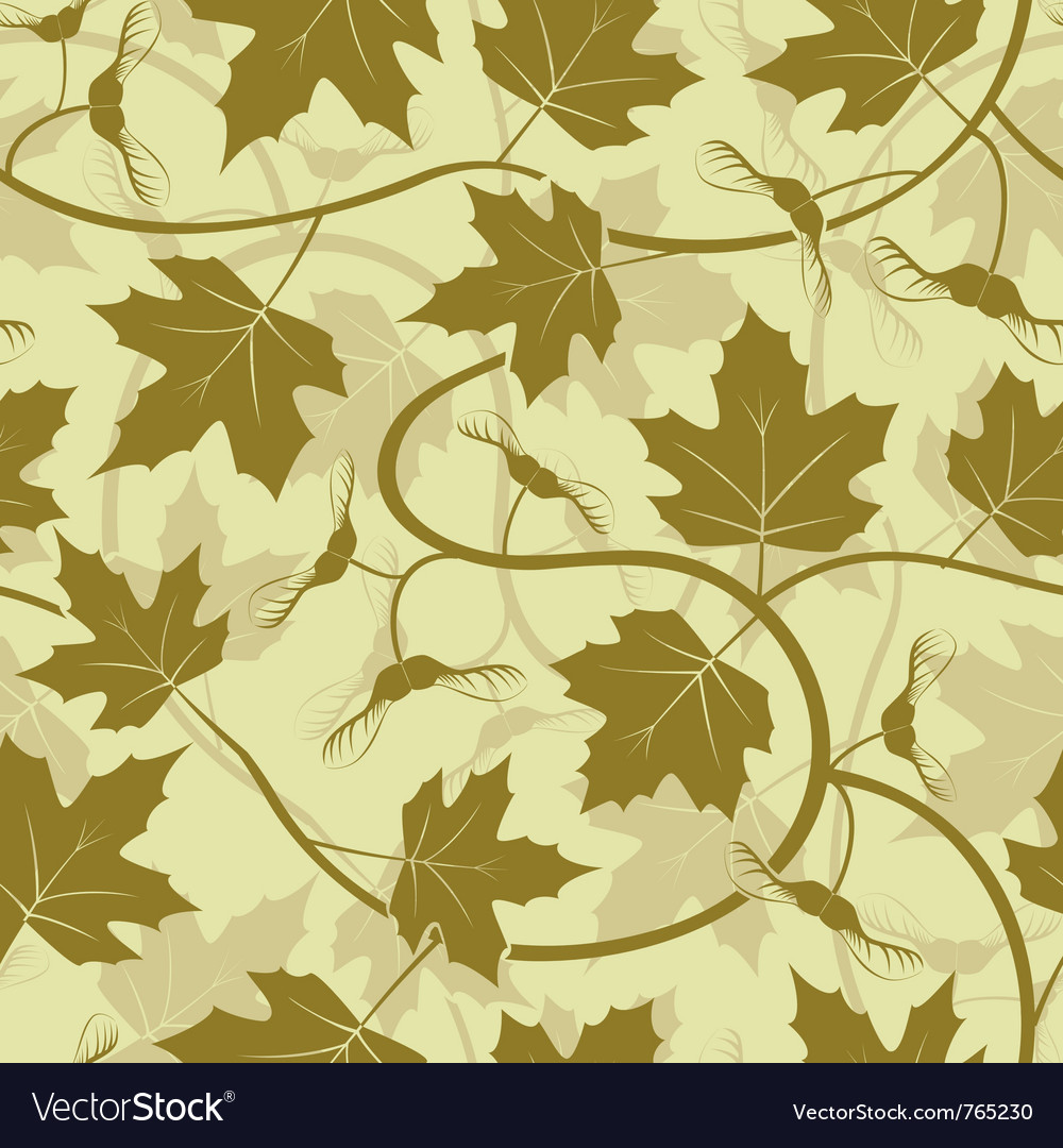 Maple leaf seamless background Royalty Free Vector Image