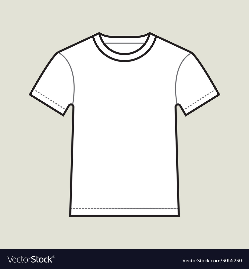 Roundneck t shirt template Royalty Free Vector Image