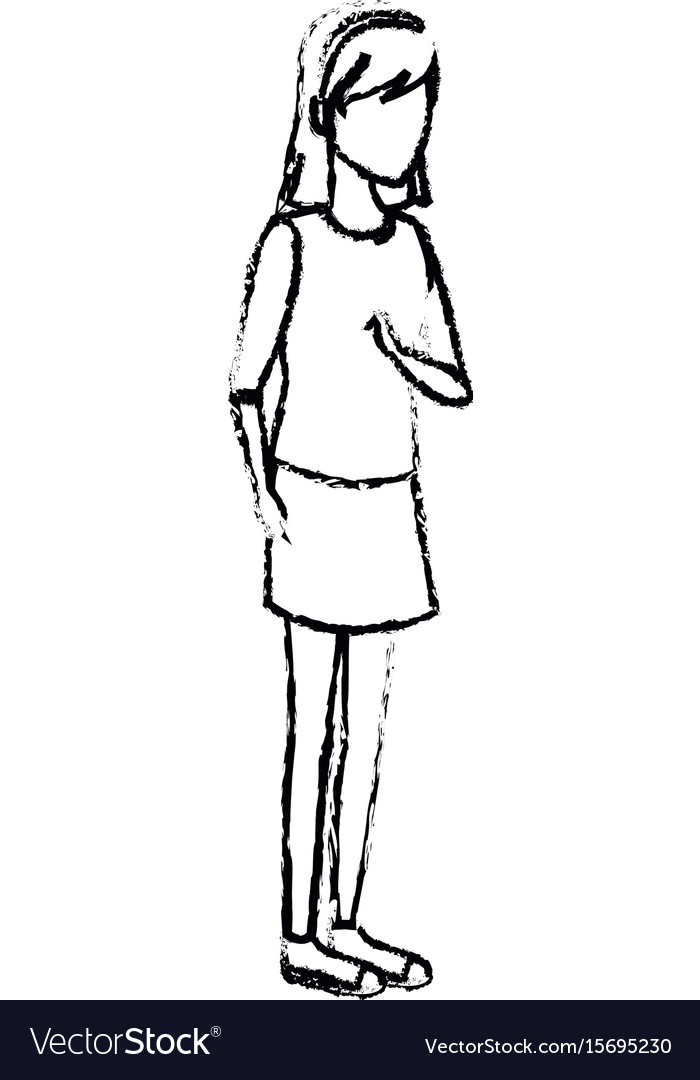 Student girl teenager standing character person