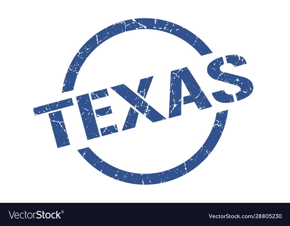 Texas stamp grunge round isolated sign