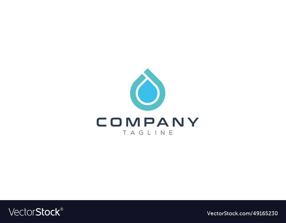 Water drop logo template design Royalty Free Vector Image