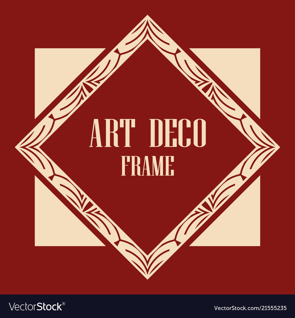 Art deco frame Royalty Free Vector Image - VectorStock