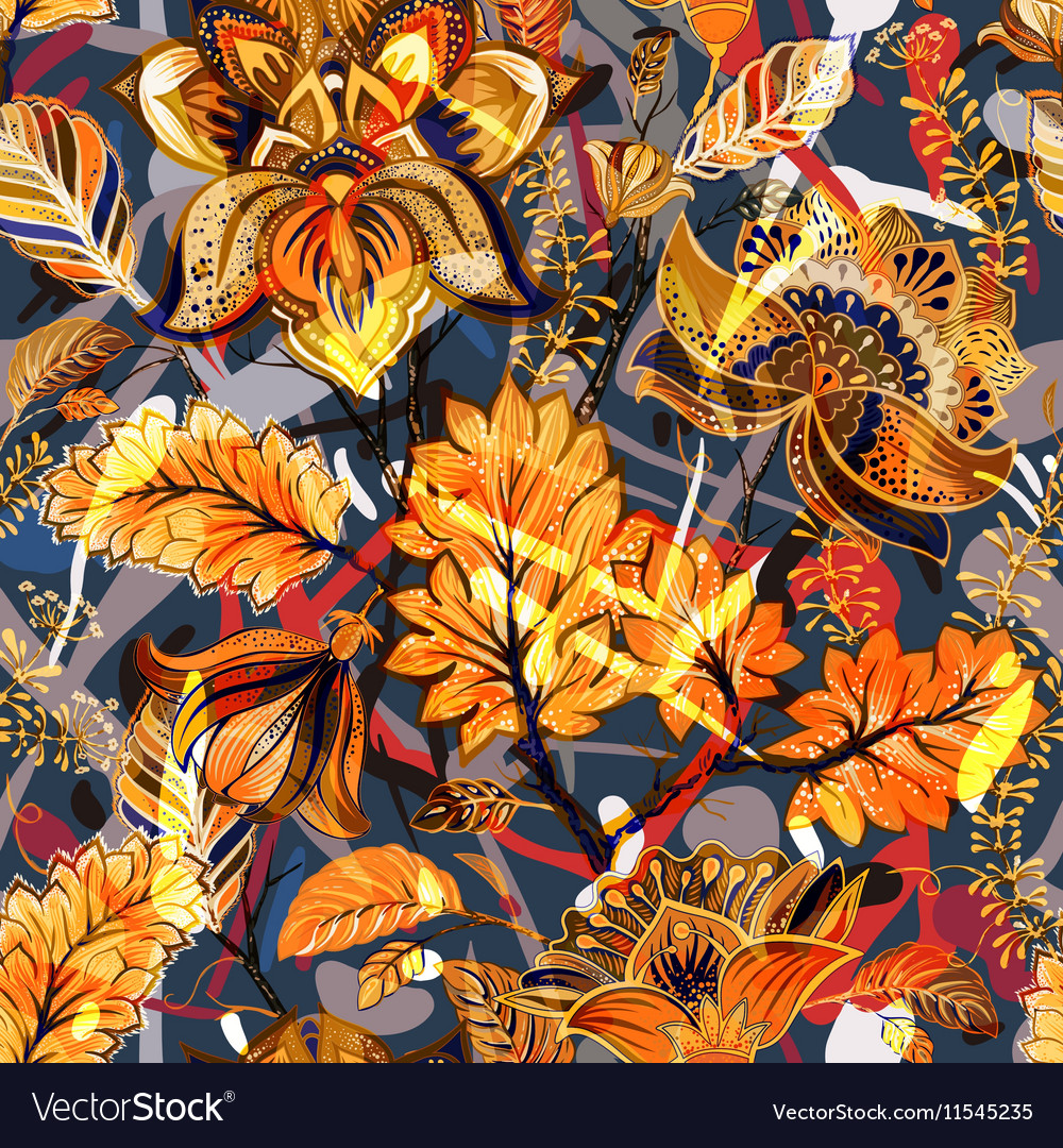 Bright seamless pattern floral backdrop