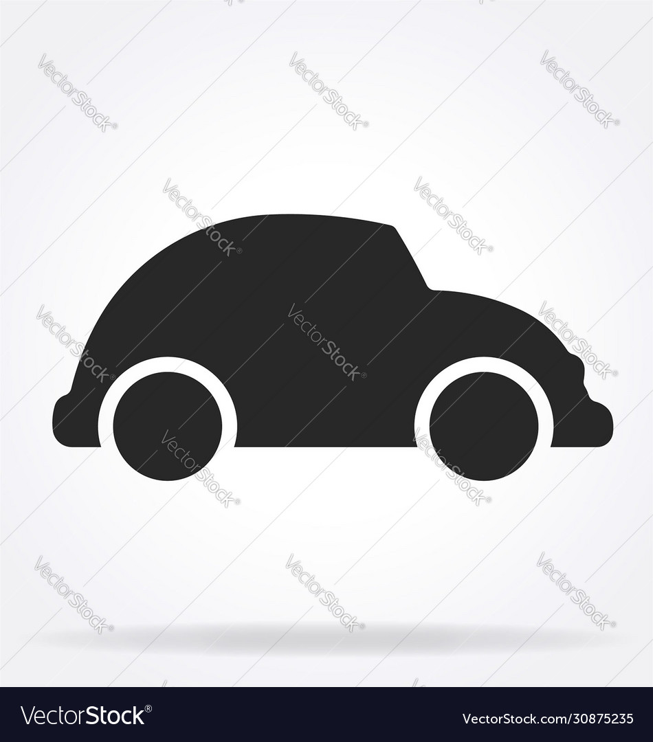 Cartoon car silhouette Royalty Free Vector Image