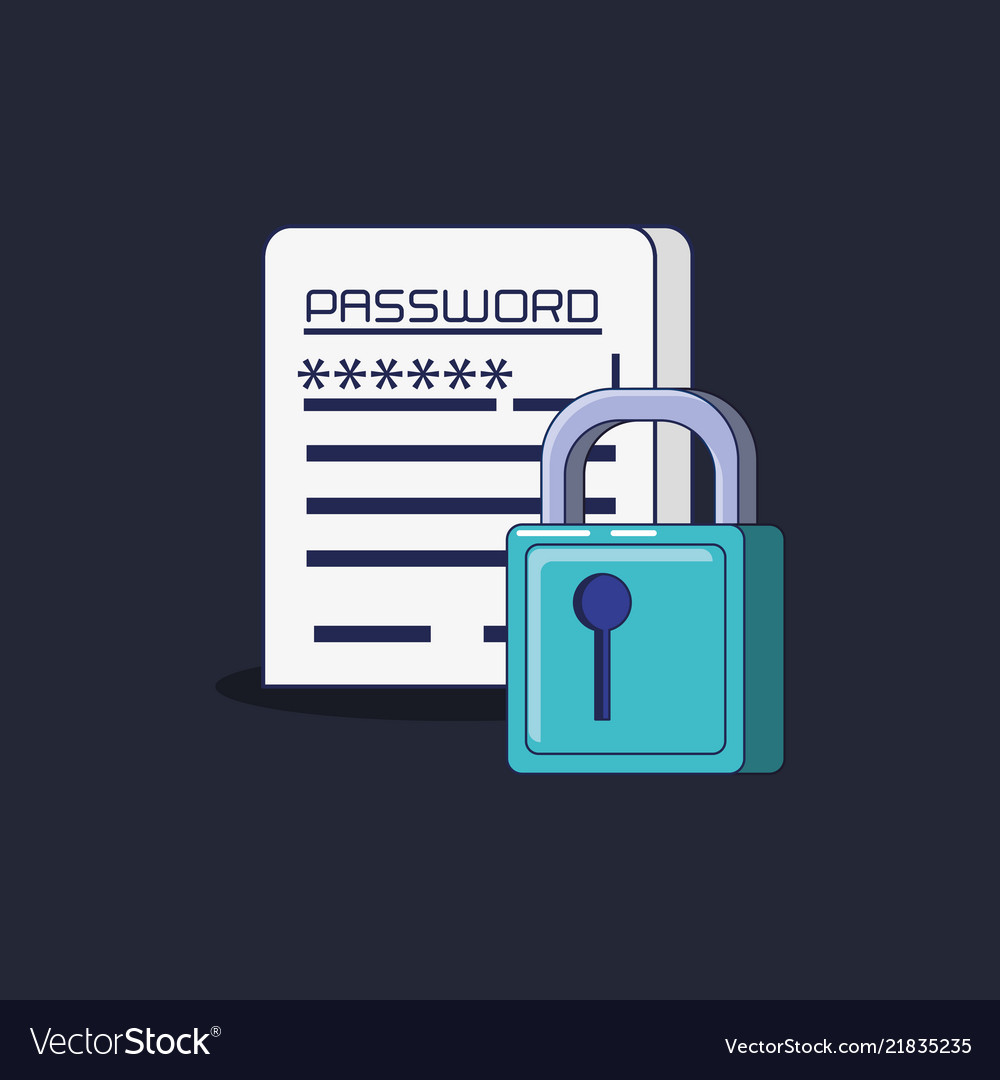 Data security with padlock