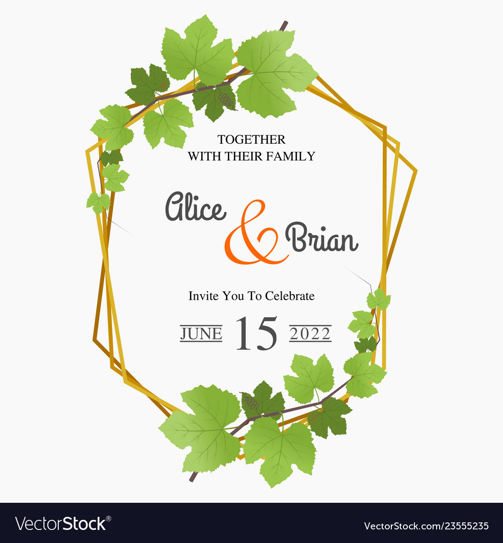 Floral wedding invitation