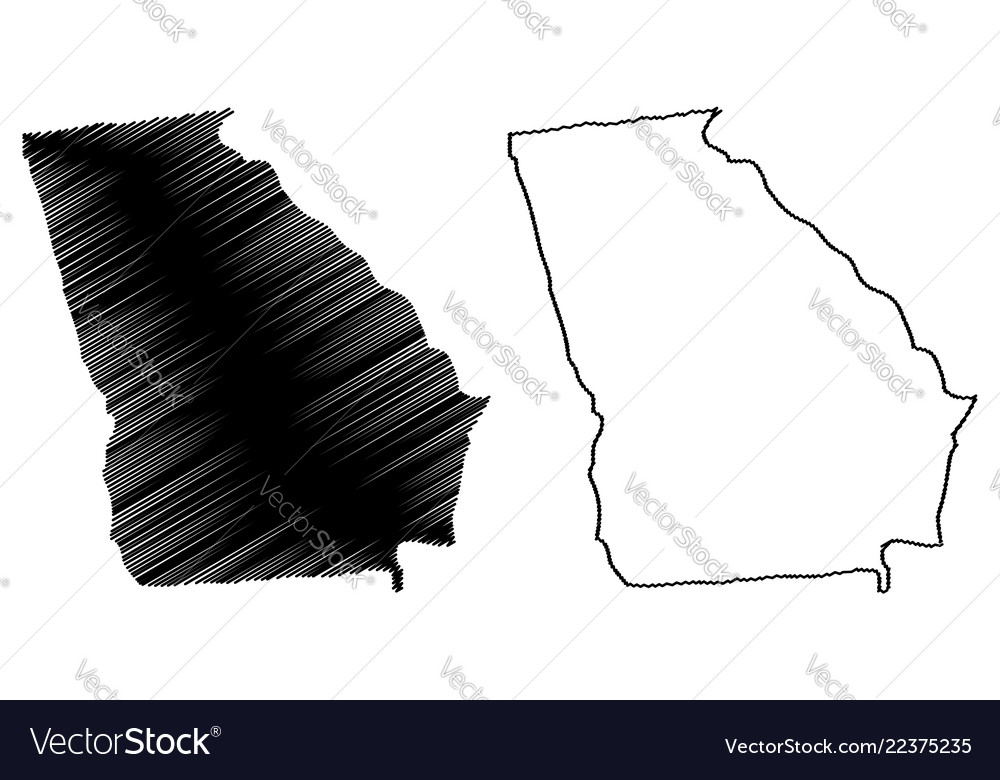 Georgia map Royalty Free Vector Image - VectorStock