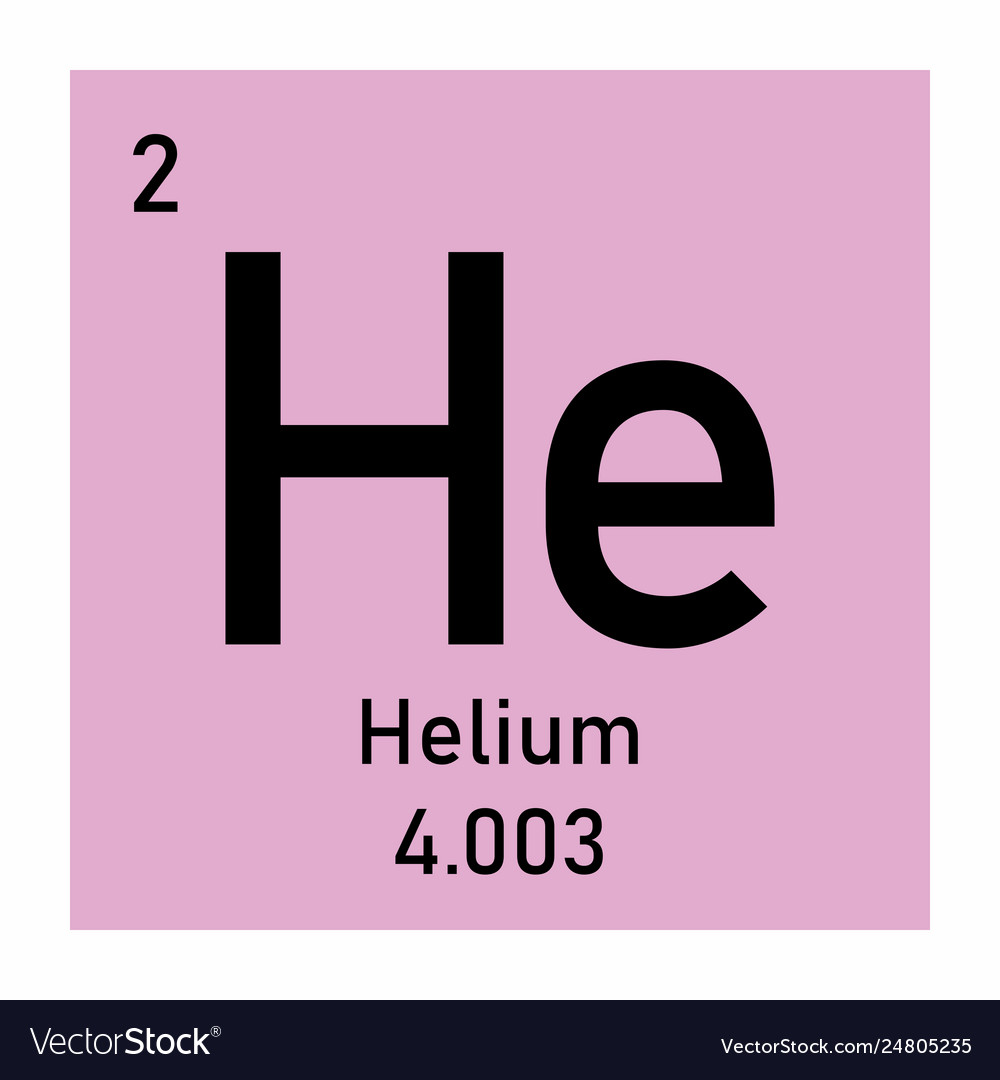 helium gas symbol