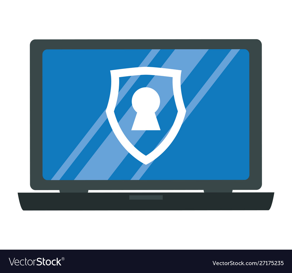 Laptop computer with security shield