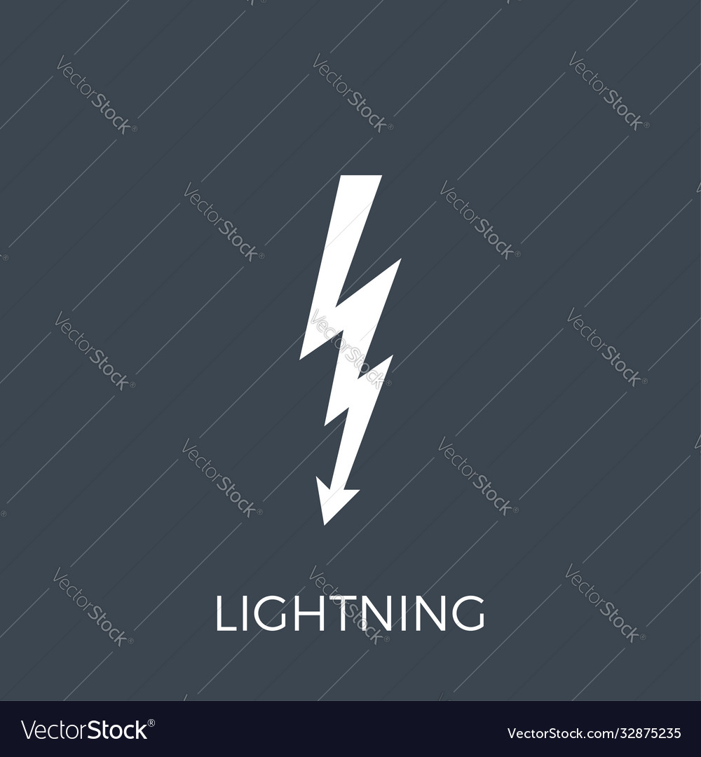 Lightning icon vector image Lightning icon