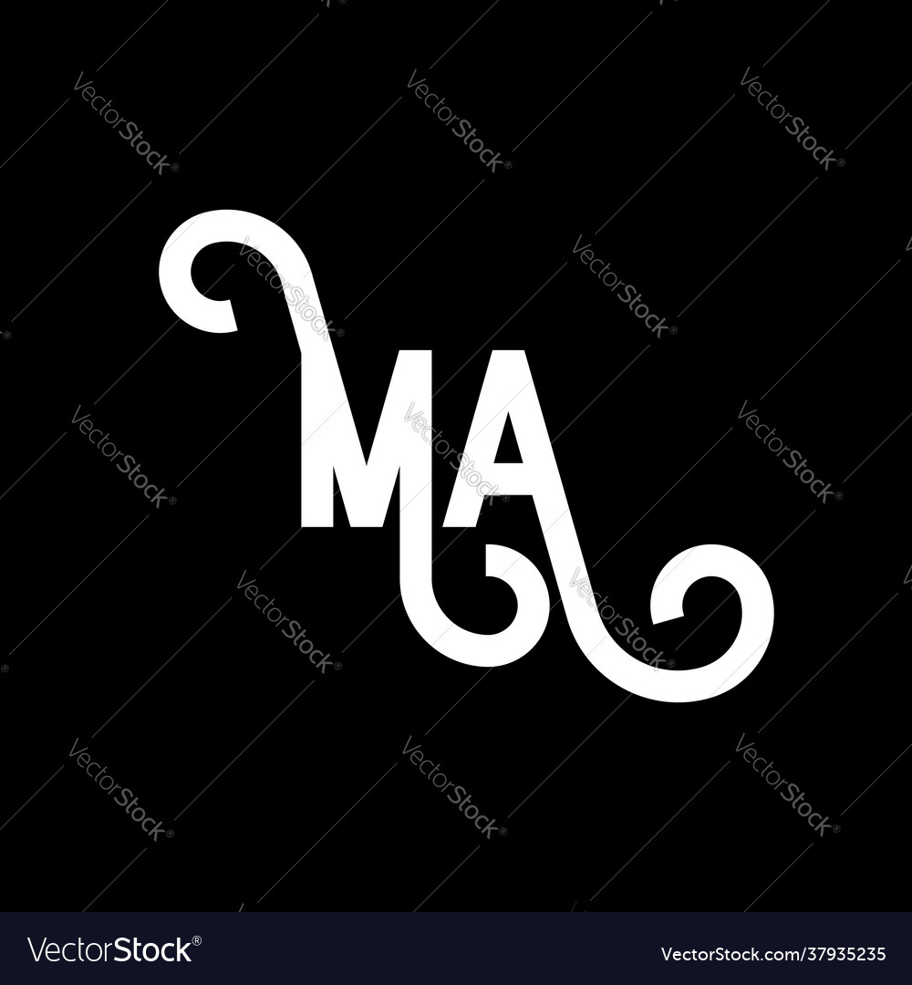 Ma letter logo design initial letters