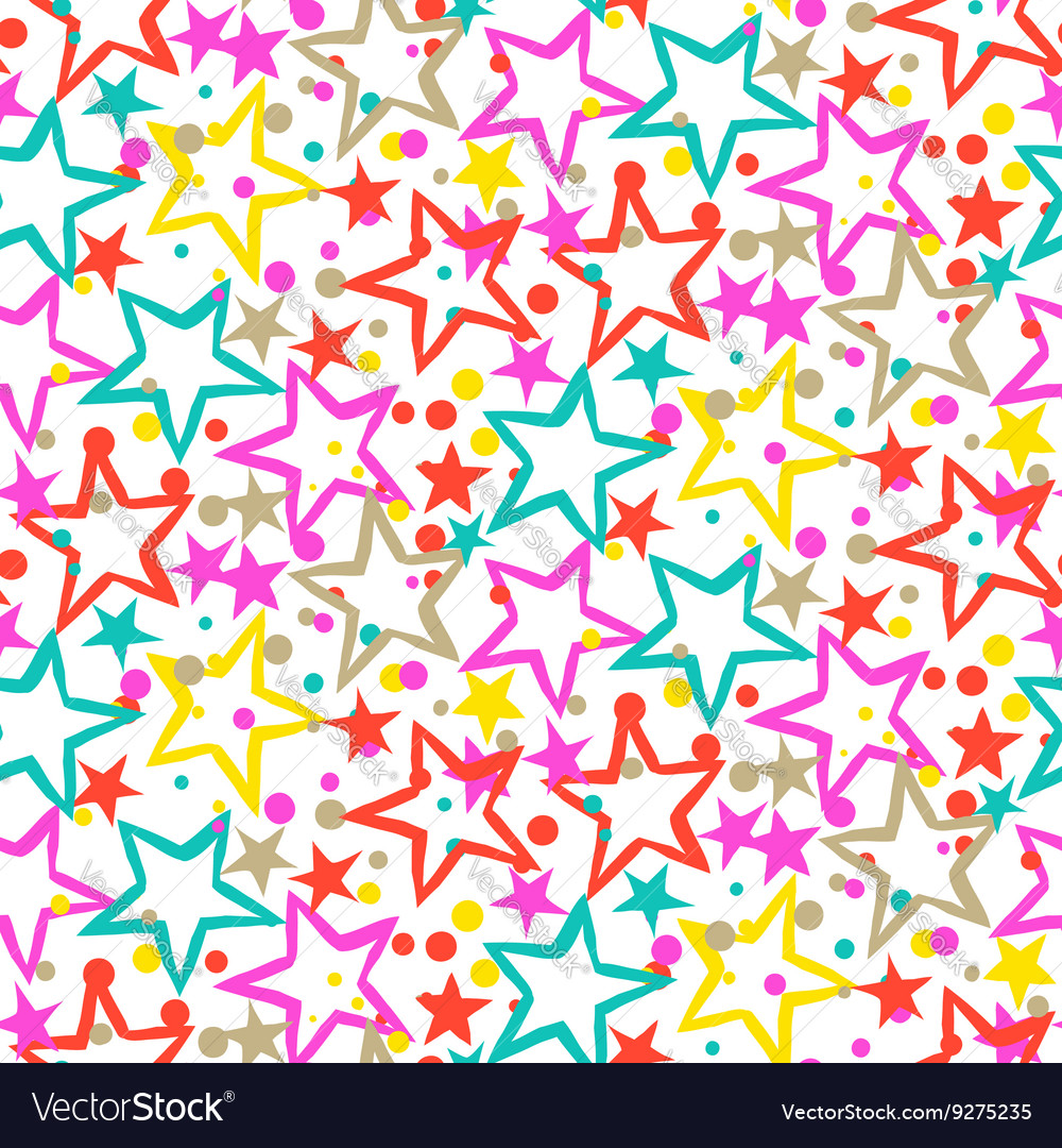 Pattern with stars Royalty Free Vector Image - VectorStock