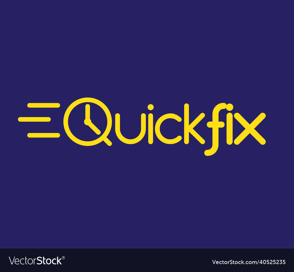 Quick fix logo Royalty Free Vector Image - VectorStock