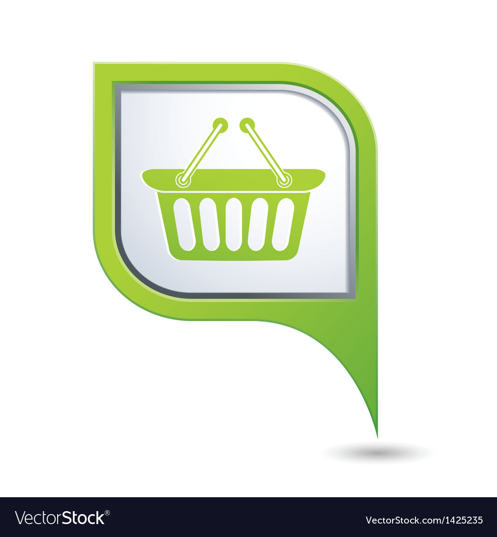 Shop basket on map pointer