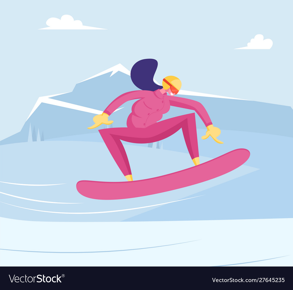 Travel activity entertainment happy girl riding vector image Travel activity entertainment happy girl riding