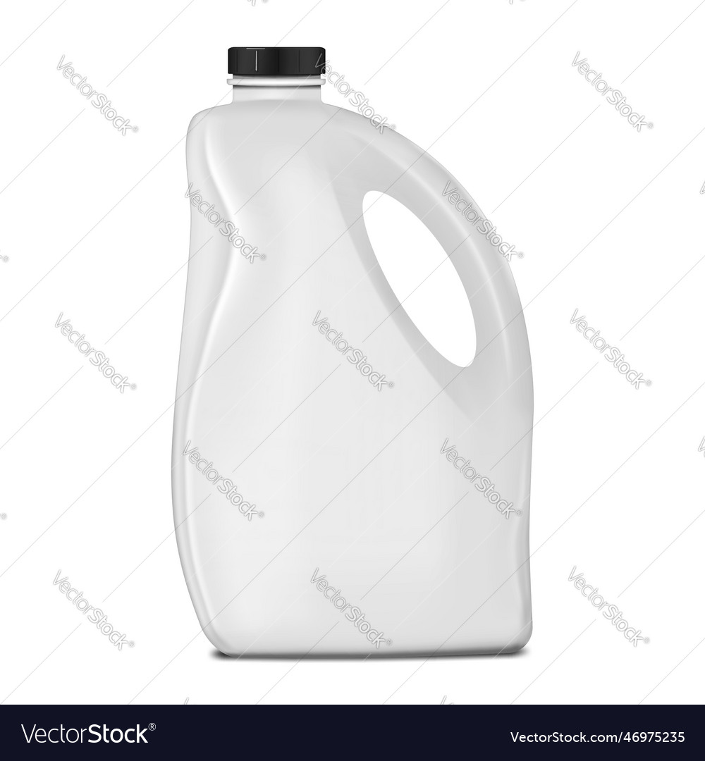 White blank plastic jerry can with black screw