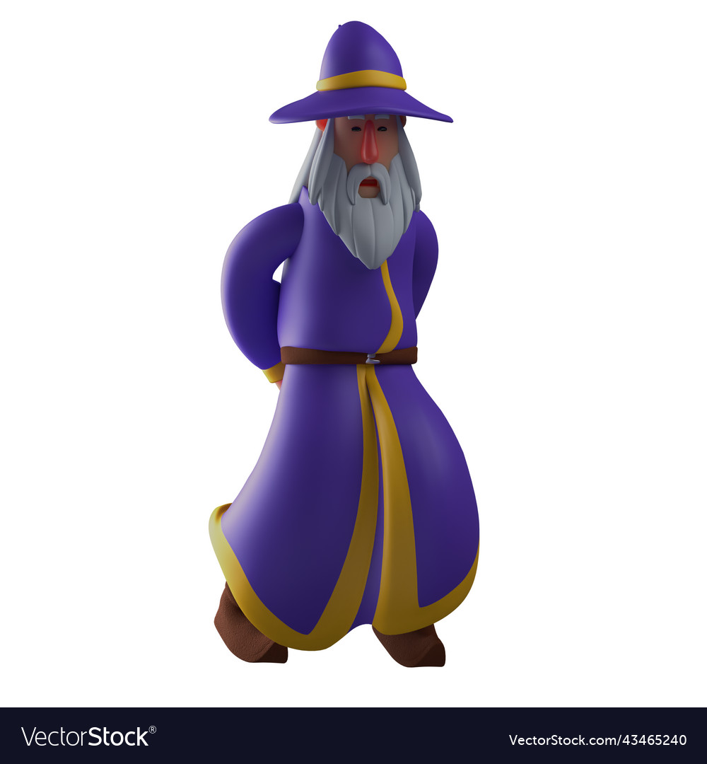 3d witch cartoon design thinking about vector image 3d witch cartoon design thinking about