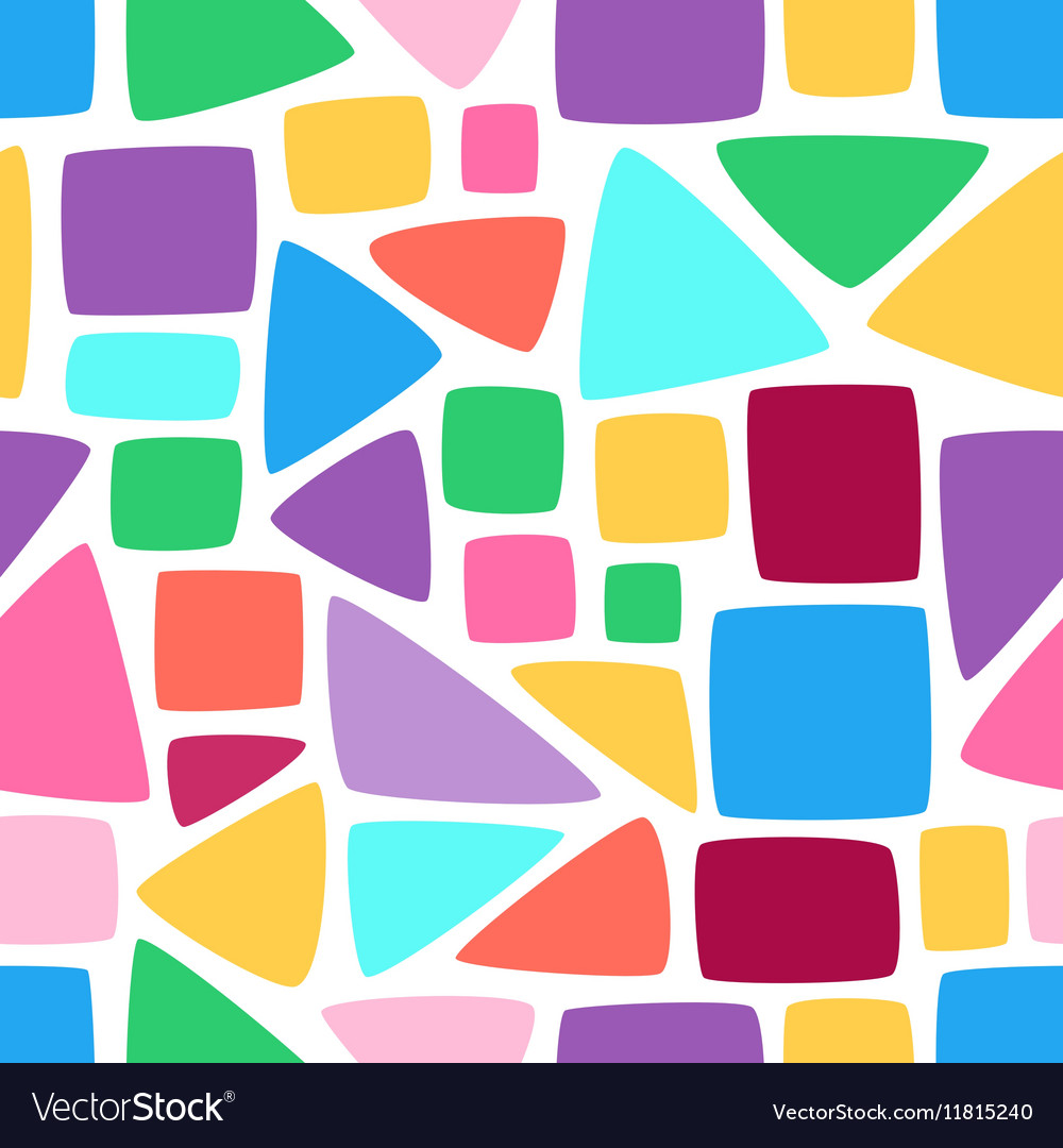 Abstract colorful mosaic seamless pattern