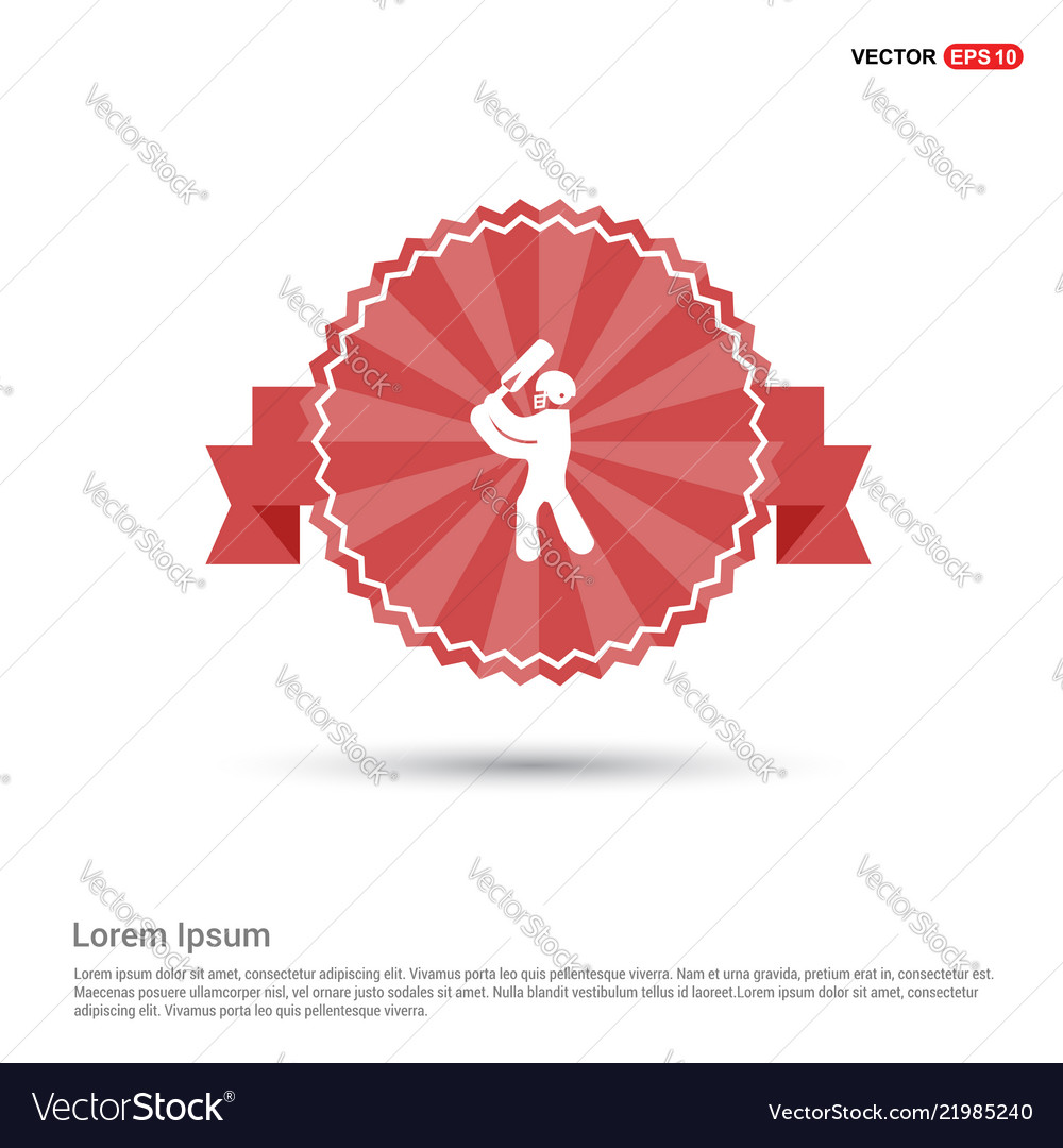 Batsman-Symbol - rotes Band-Banner