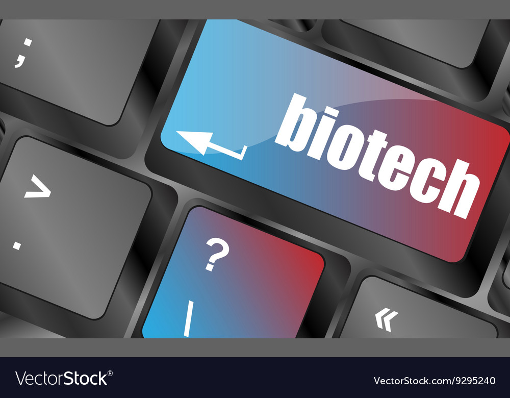 Bio tech message on enter key of keyboard keys